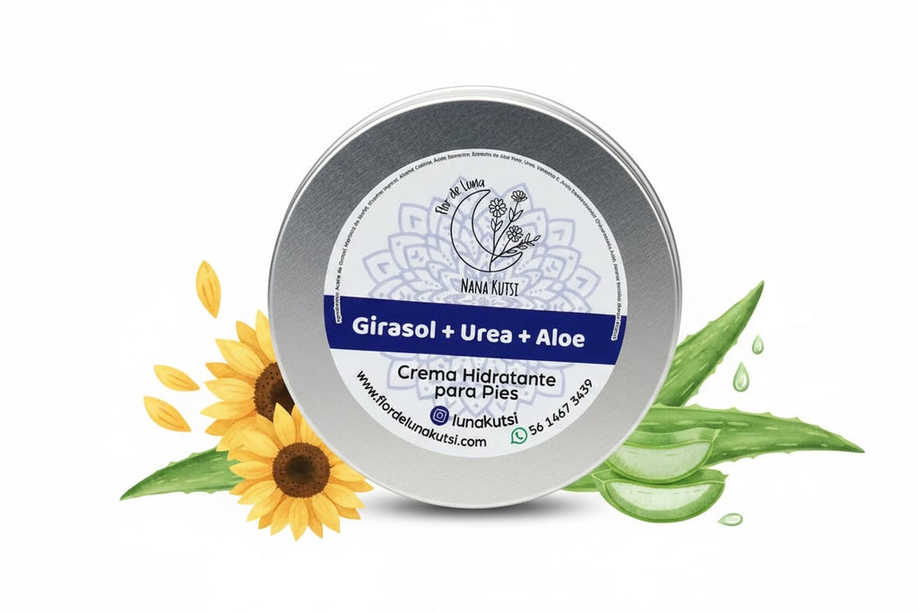 Crema corporal con Urea, aceite de girasol, menta y aloe. 250 gr