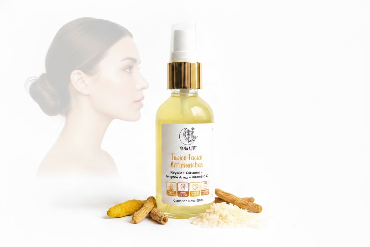 Tónico Facial Despigmentante, arroz, regaliz, vitamina c. 60 ml
