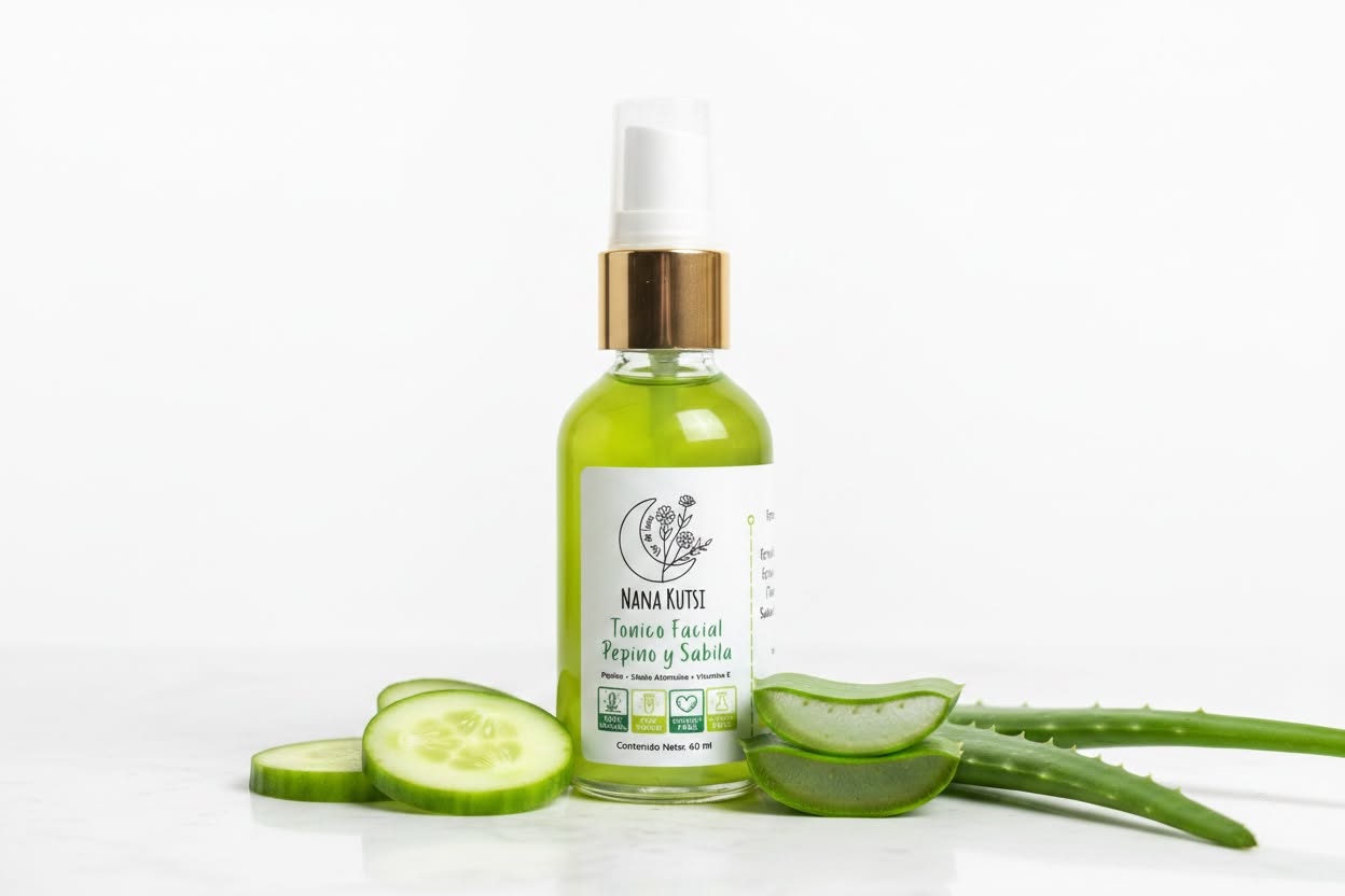 Tónico Facial Refrescante, pepino y sábila. 60 ml