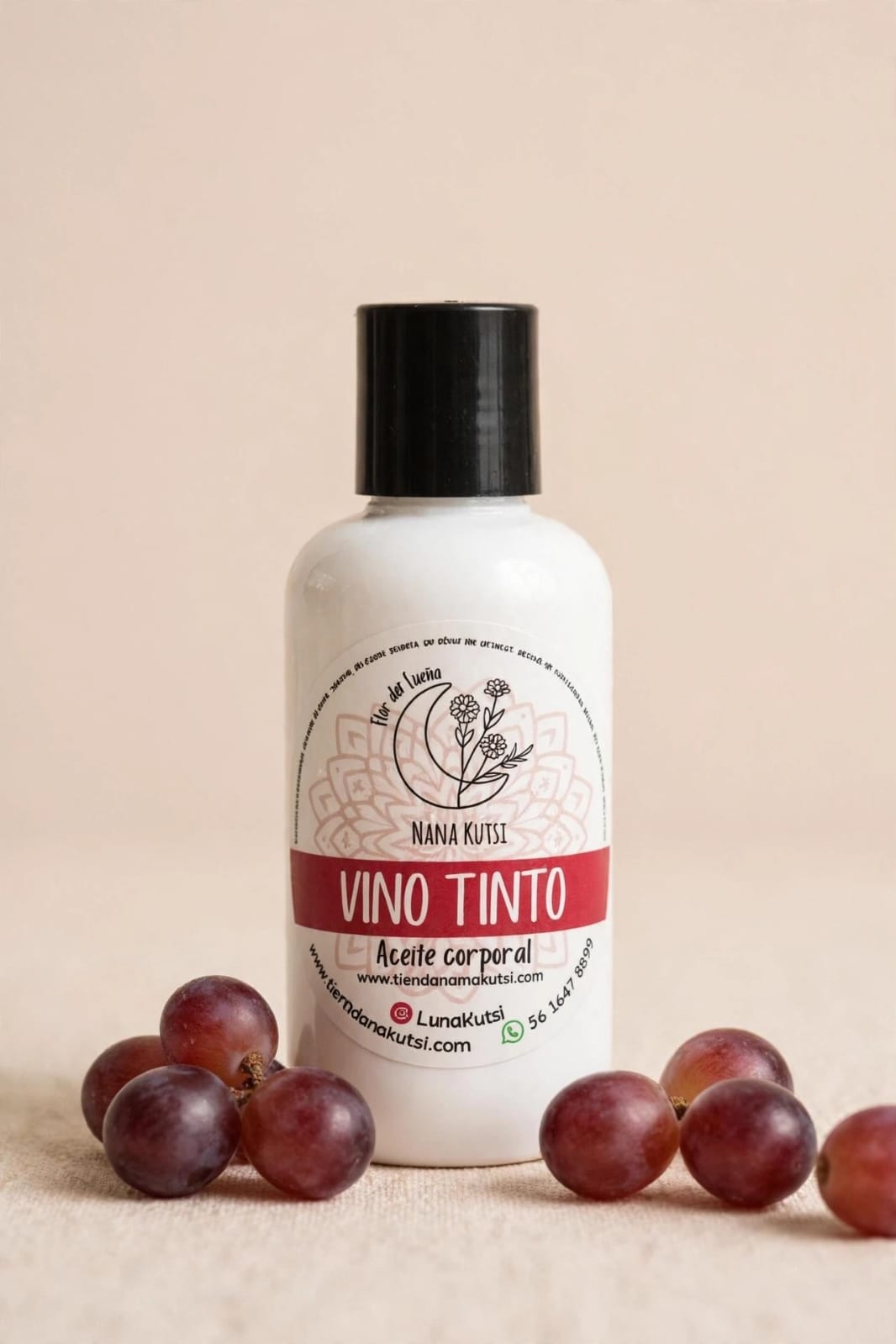 Aceite corporal de Vino tinto. 125 ml