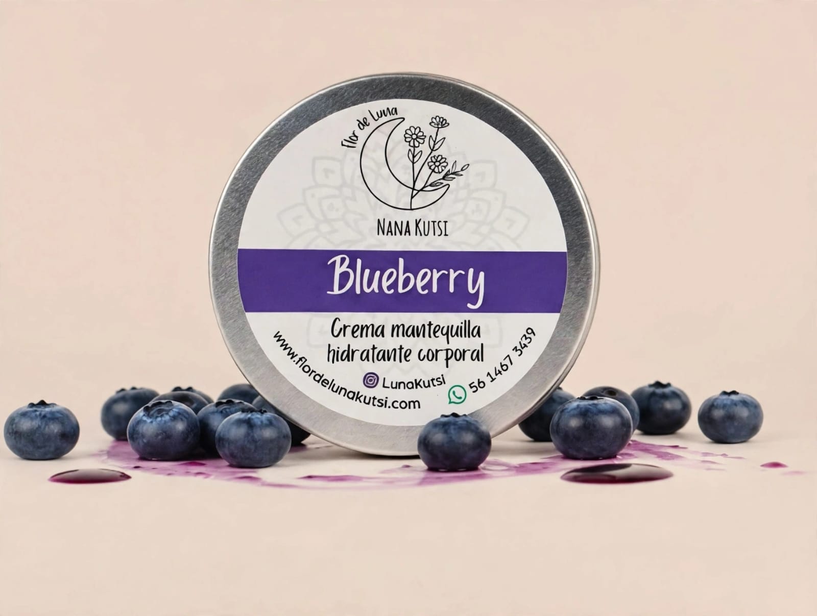 Mantequilla corporal con  Blueberry, karité, oliva y almendras 250 gr