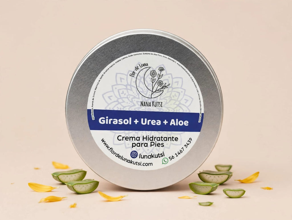 Crema corporal de Urea, extracto de girasol, menta y aloe. 250 gr