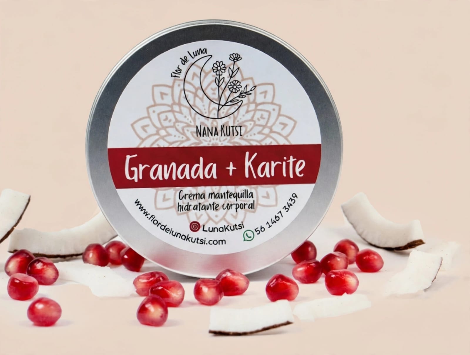 Mantequilla corporal de Granada, karité y coco 250 gr