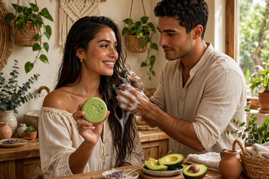 Shampoo sólido de Aguacate y aloe vera 100 gr.