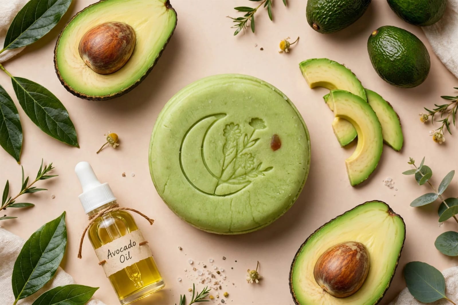 Shampoo sólido de Aguacate y aloe vera 100 gr.