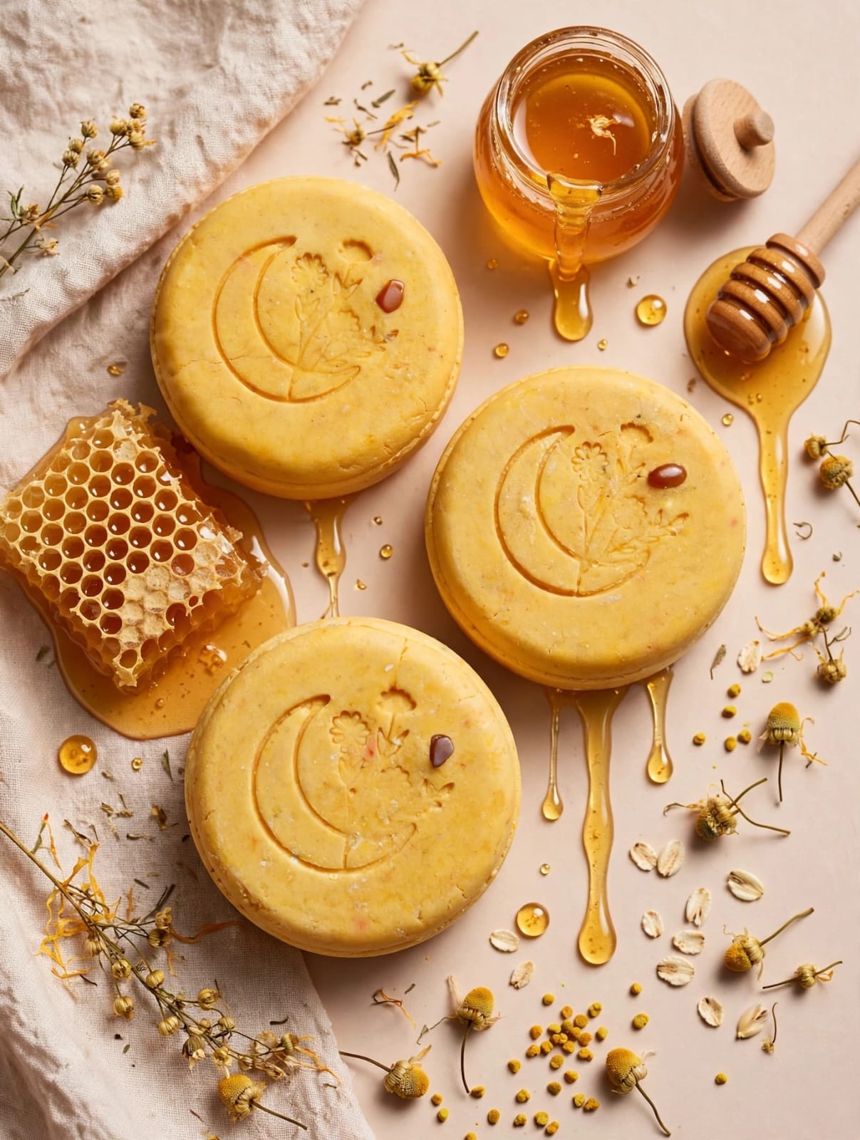Shampoo sólido de Miel con avena 100gr