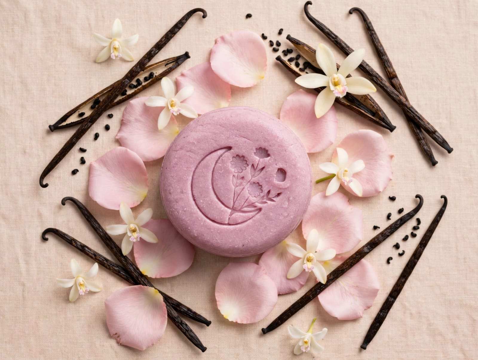 Shampoo sólido de Rosas con vainilla 100 gr