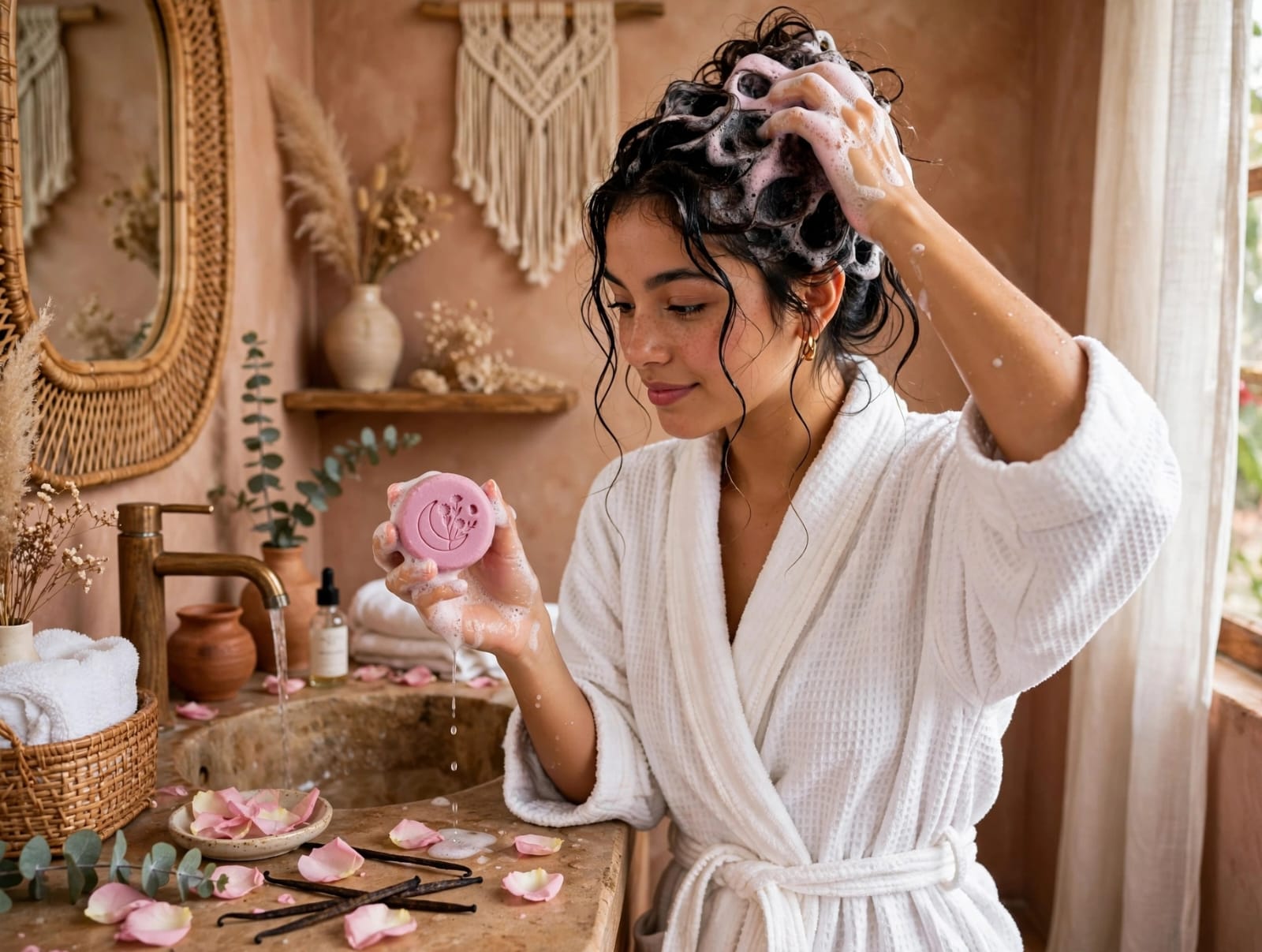 Shampoo sólido de Rosas con vainilla 100 gr
