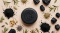 Shampoo sólido Détox con carbón activado, menta y árbol de té 100 gr