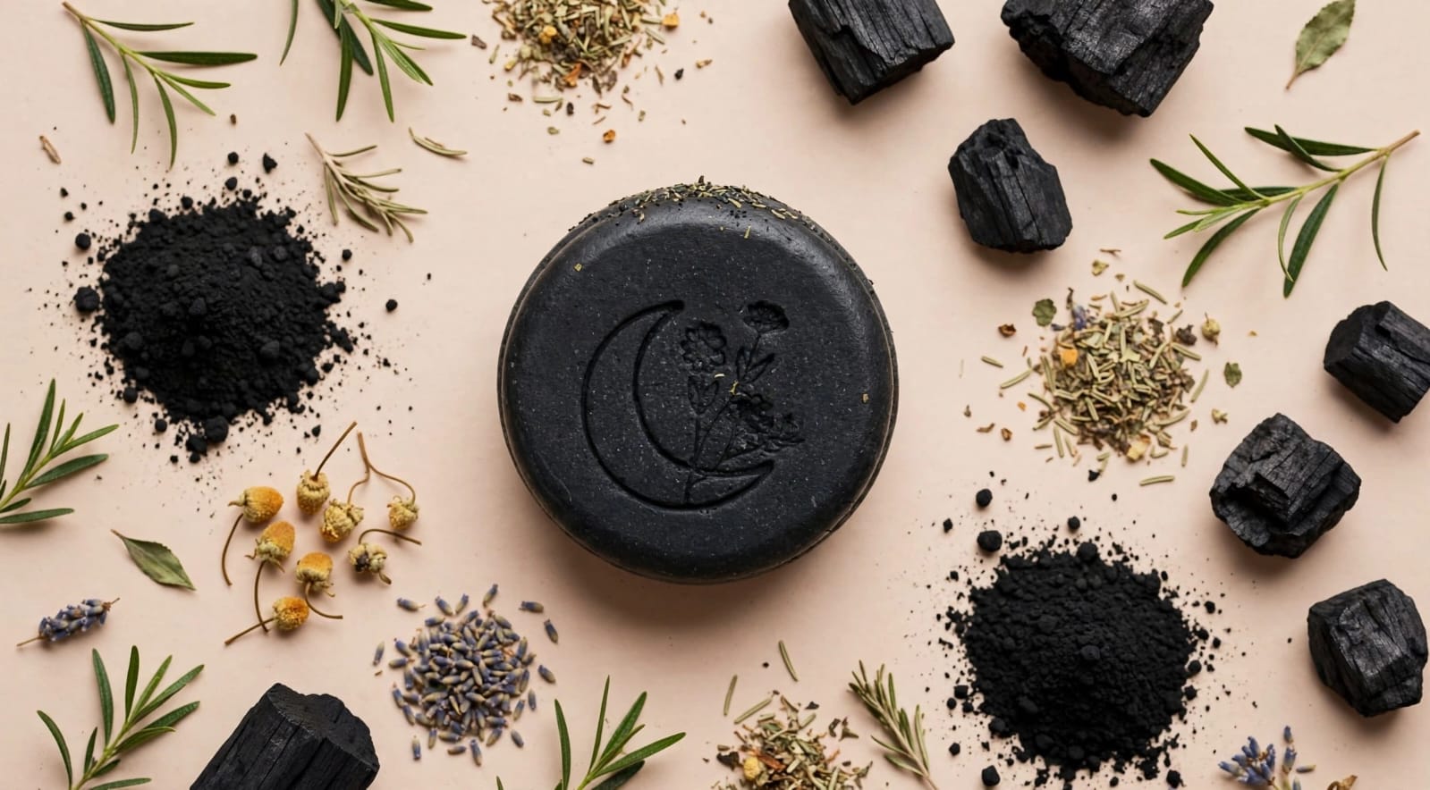 Shampoo sólido Détox con carbón activado, menta y árbol de té 100 gr