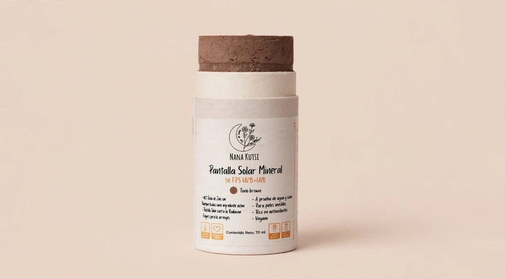 Protector solar mineral tono brown  UVA/UVB SFP 50.  70 gr.