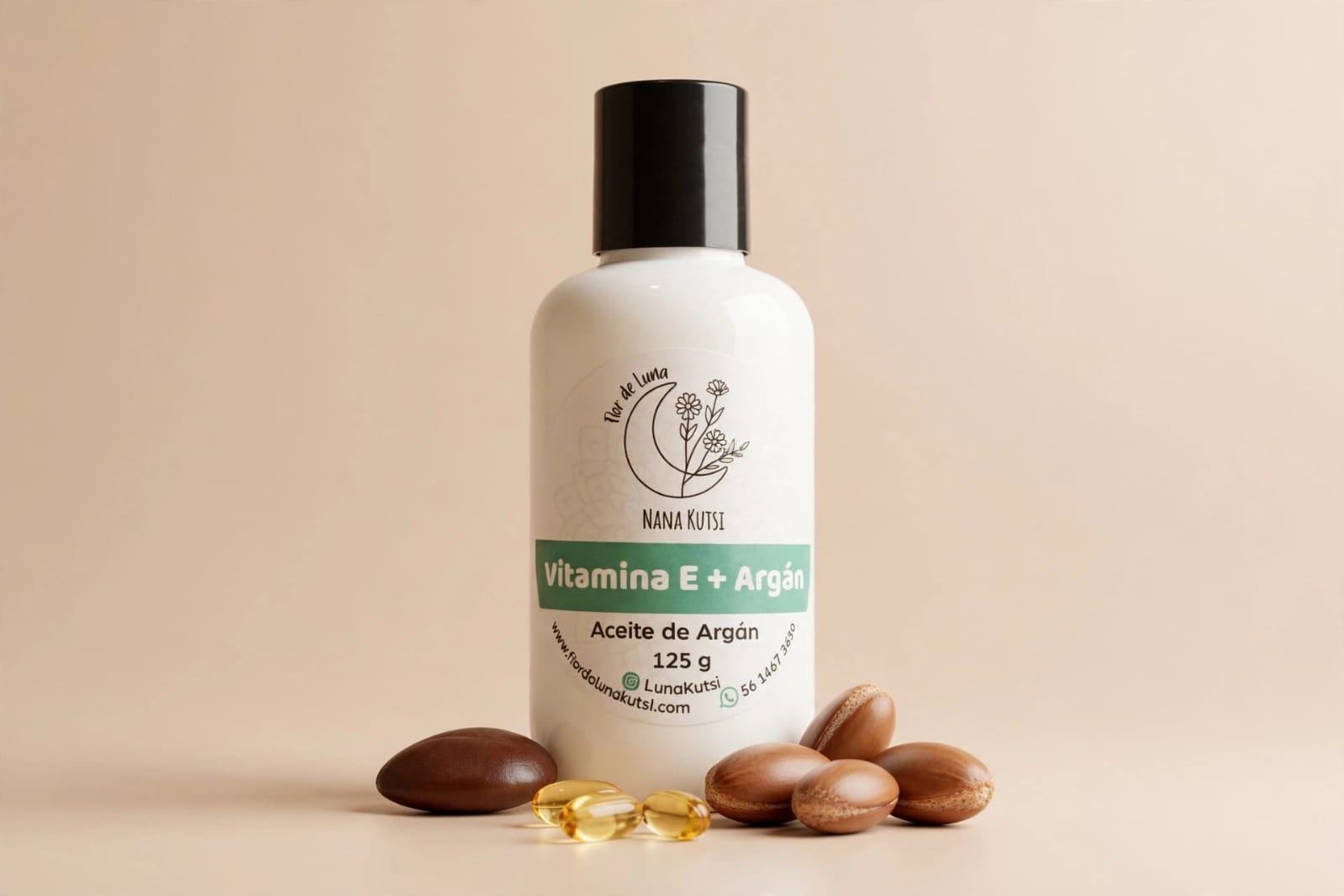 Aceite capilar de Argán y Vitamina E. 125 ml.