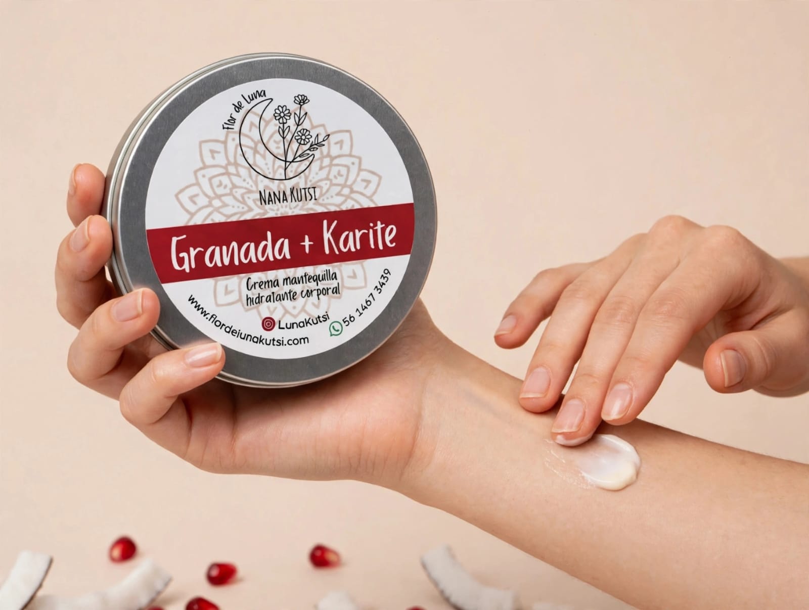Mantequilla corporal de Granada, karité y coco 250 gr
