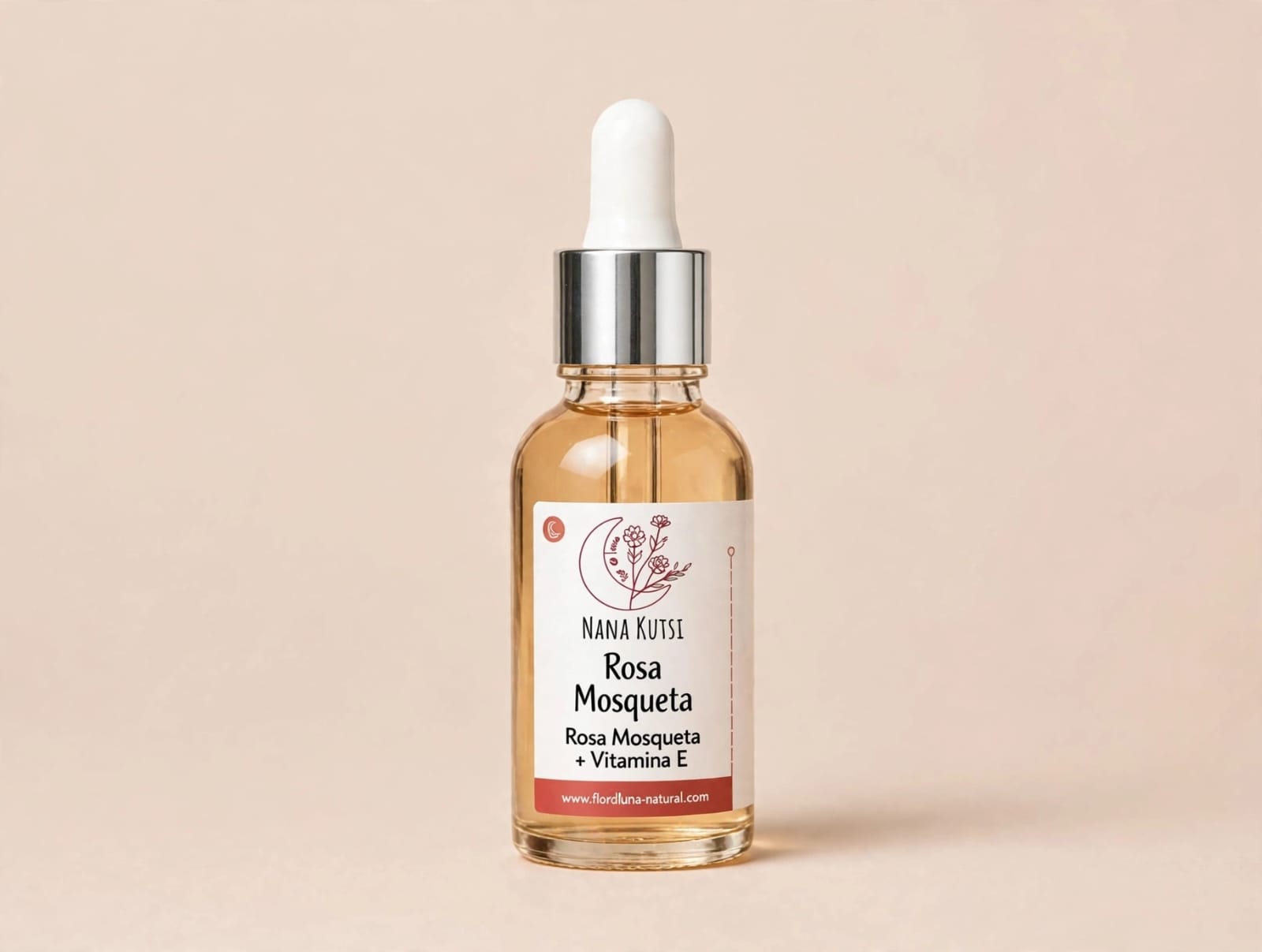 Sérum facial hidratante de Rosa mosqueta, tepezcohuite, manzanilla. 30 ml