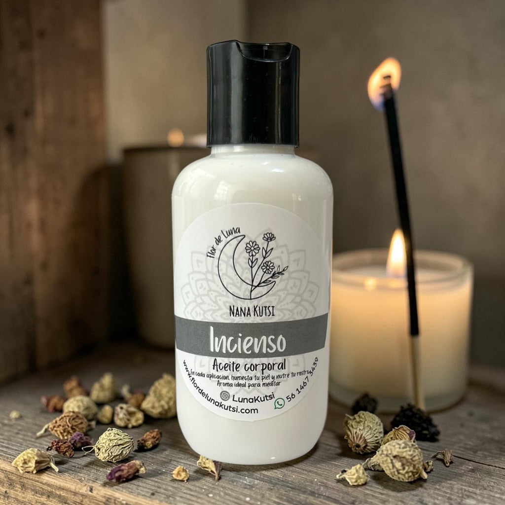 Aceite corporal de incienso, caléndula y semilla de uva 125 ml.