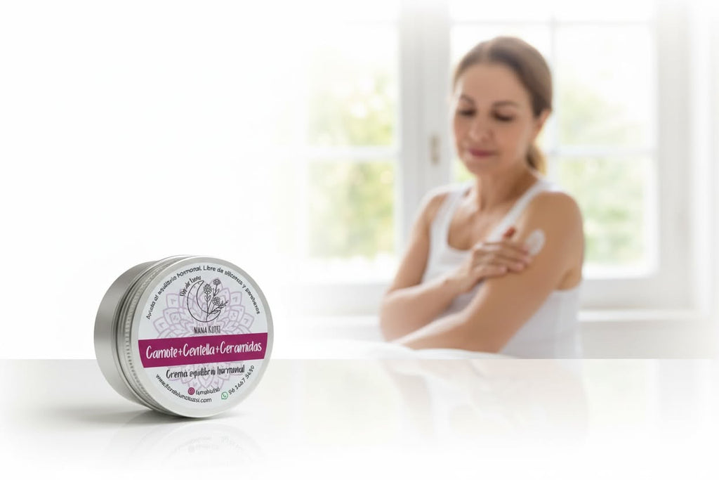 Crema corporal de camote silvestre, centella asiatica, ceramidas, vitamina B5. 250 gr.