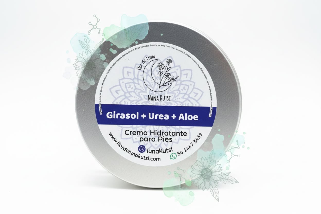 Crema corporal con Urea, aceite de girasol, menta y aloe. 250 gr