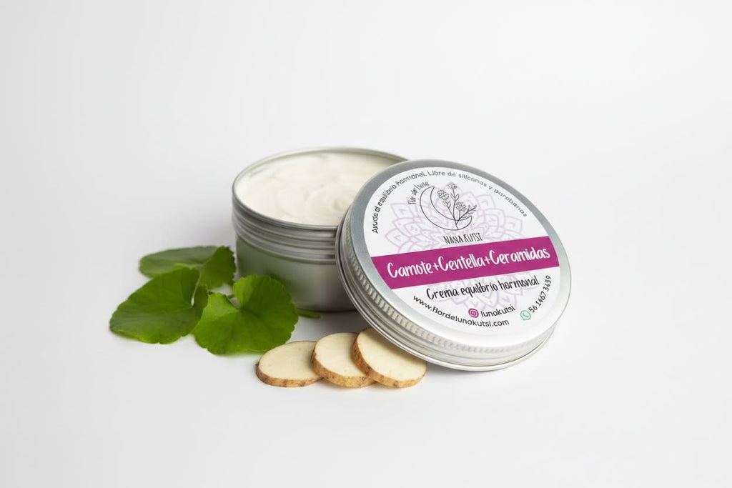 Crema corporal de camote silvestre, centella asiatica, ceramidas, vitamina B5. 250 gr.