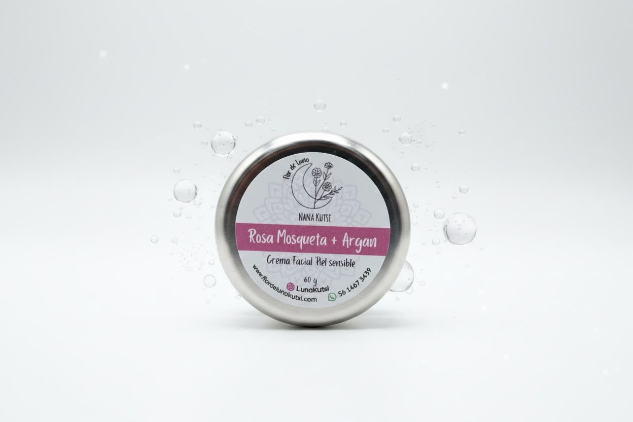 Crema facial de rosa mosqueta, argán, aloe. 60 gr.