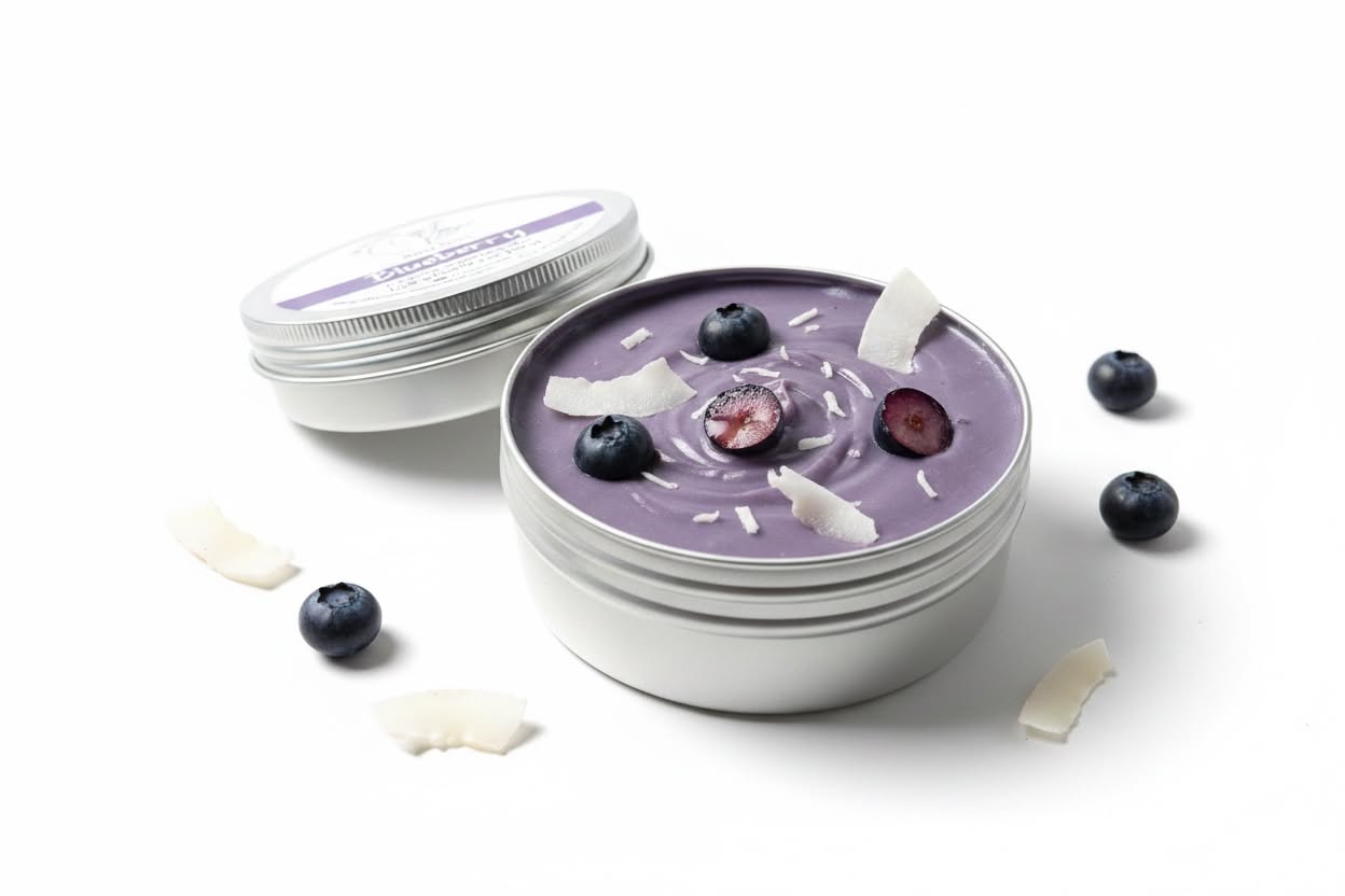 Mantequilla corporal con  Blue Berry, karite, oliva y almendras 250 gr
