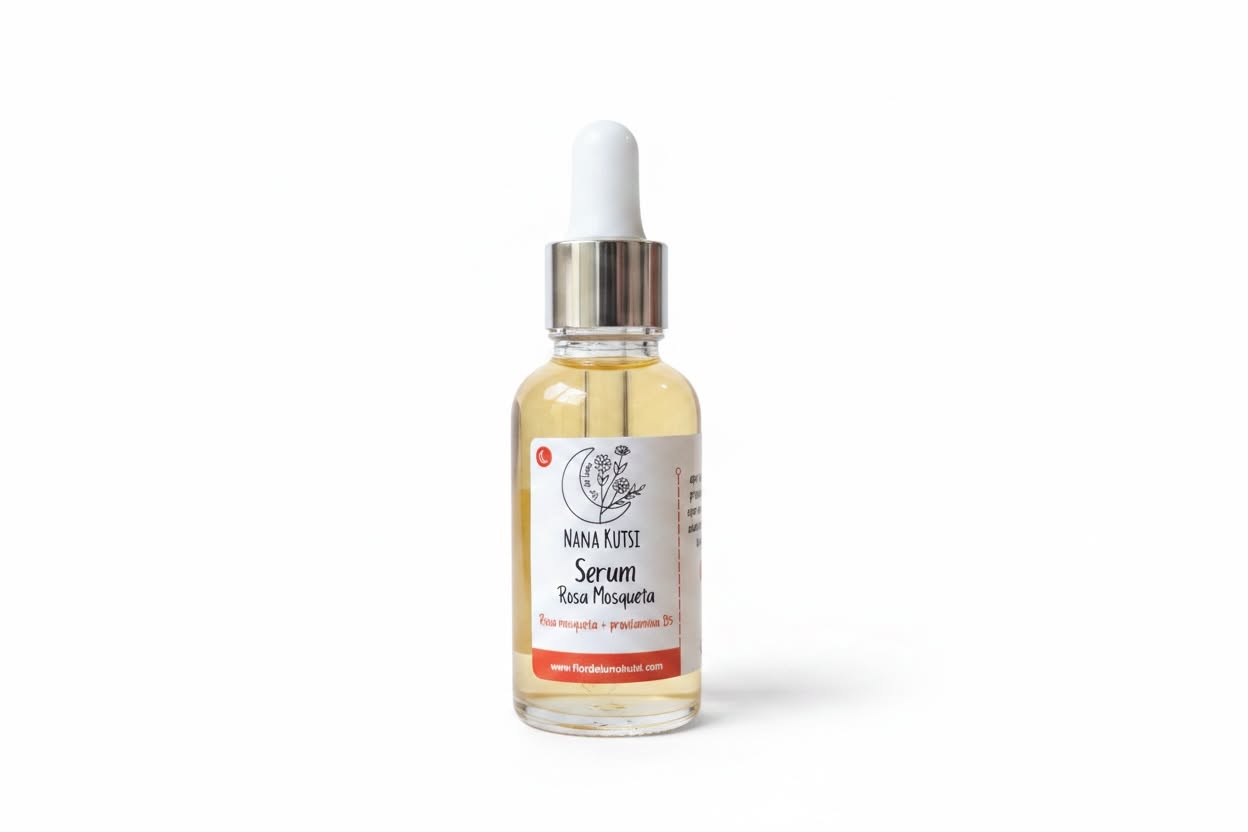 Serum facial hidratante de Rosa mosqueta, tepezcohuite, manzanilla. 30 ml
