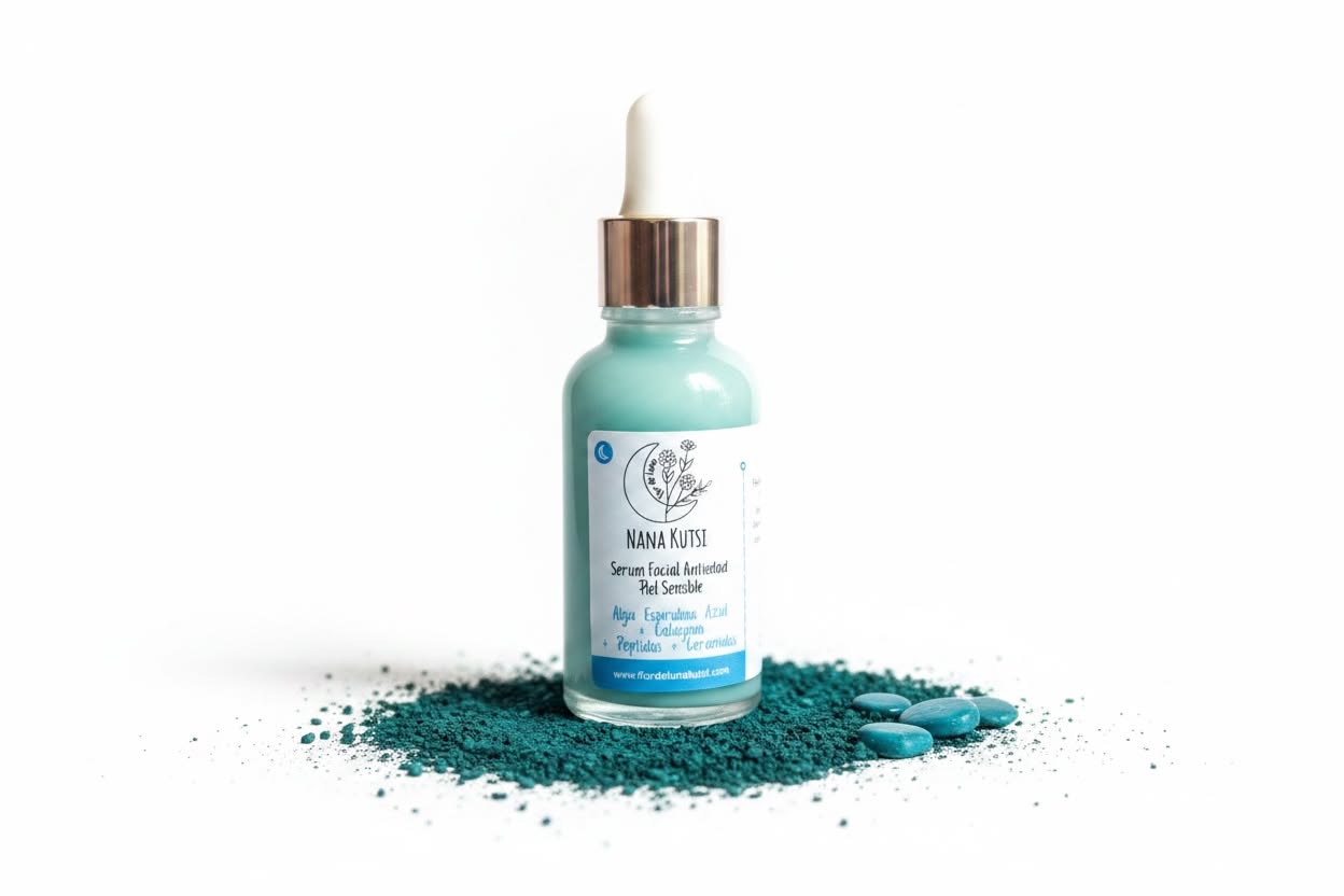 Serum facial anti-edad para piel sensible. espirulina azul. 30 ml