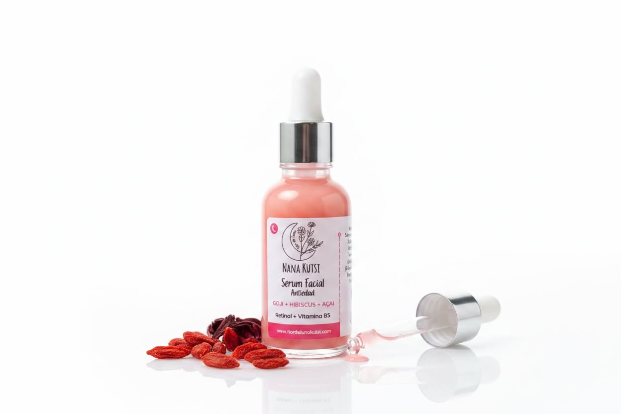Sérum facial de noche con bakuchiol  (retinol). 30 ml