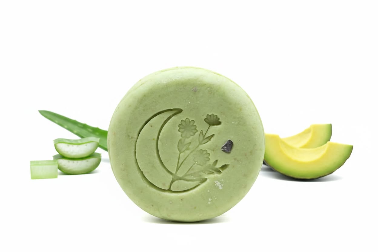 Shampoo solido de aguacate y aloe vera 100 gr.