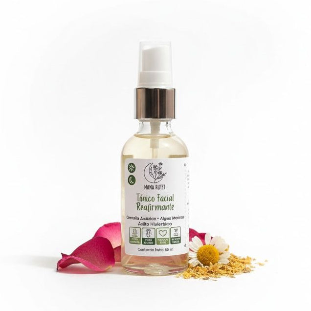 Tónico Facial Reafirmante hialuronico, centella asiatica, algas marinas. 60 ml