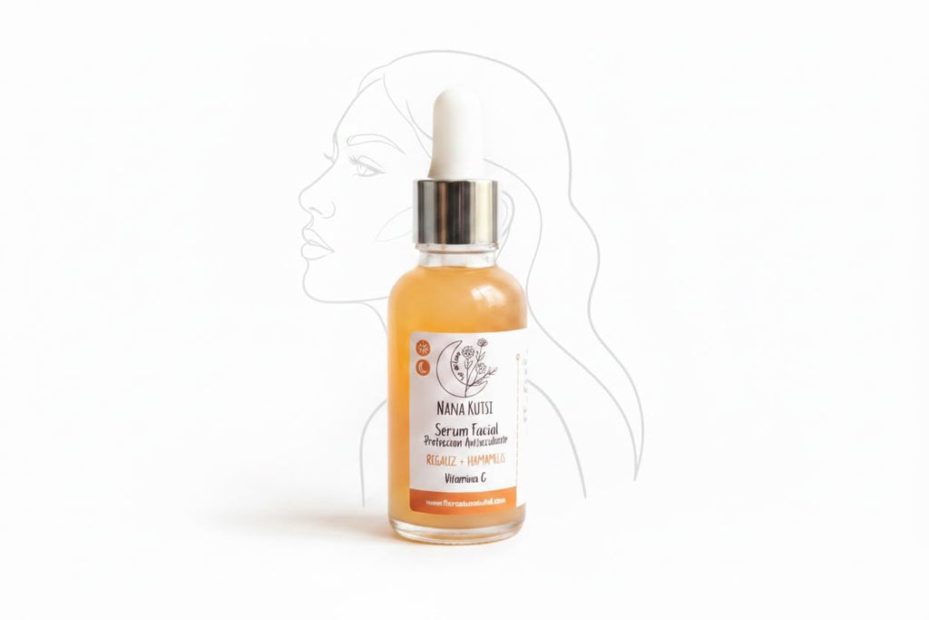 Serúm Facial de vitamina C, hamamelis, regaliz. 30 ml.